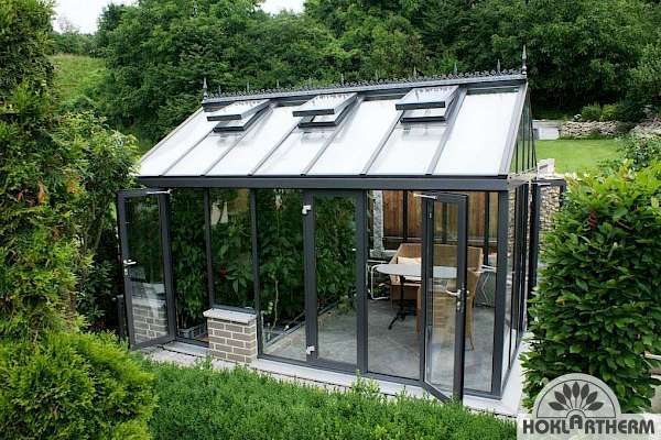 Vario TH living-garden greenhouse in anthracite