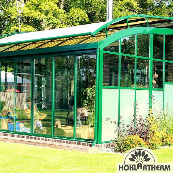 Conservatory in special colour green