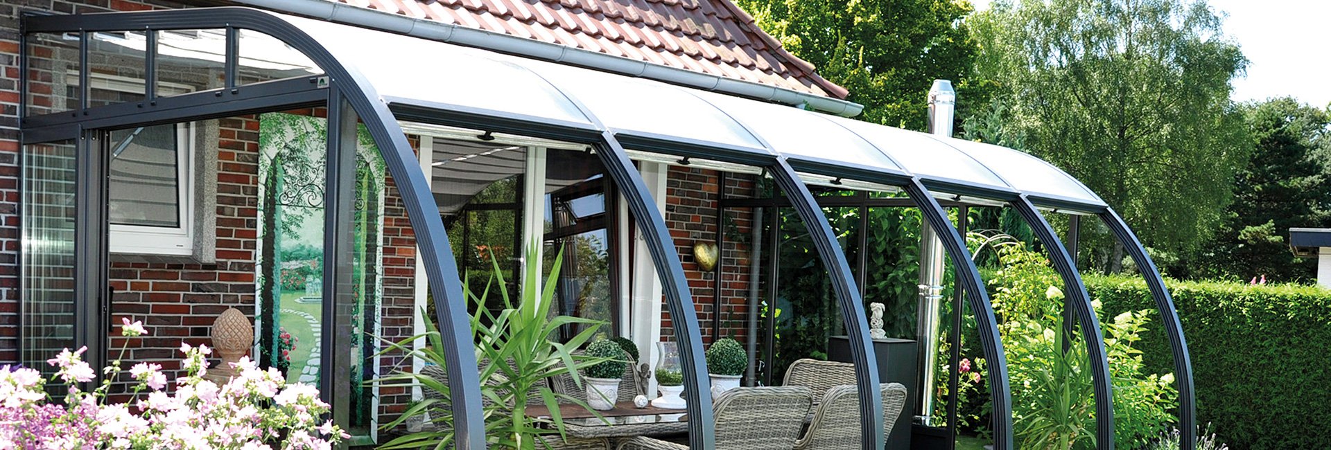 Uninsulated conservatory Berlin with wall connection