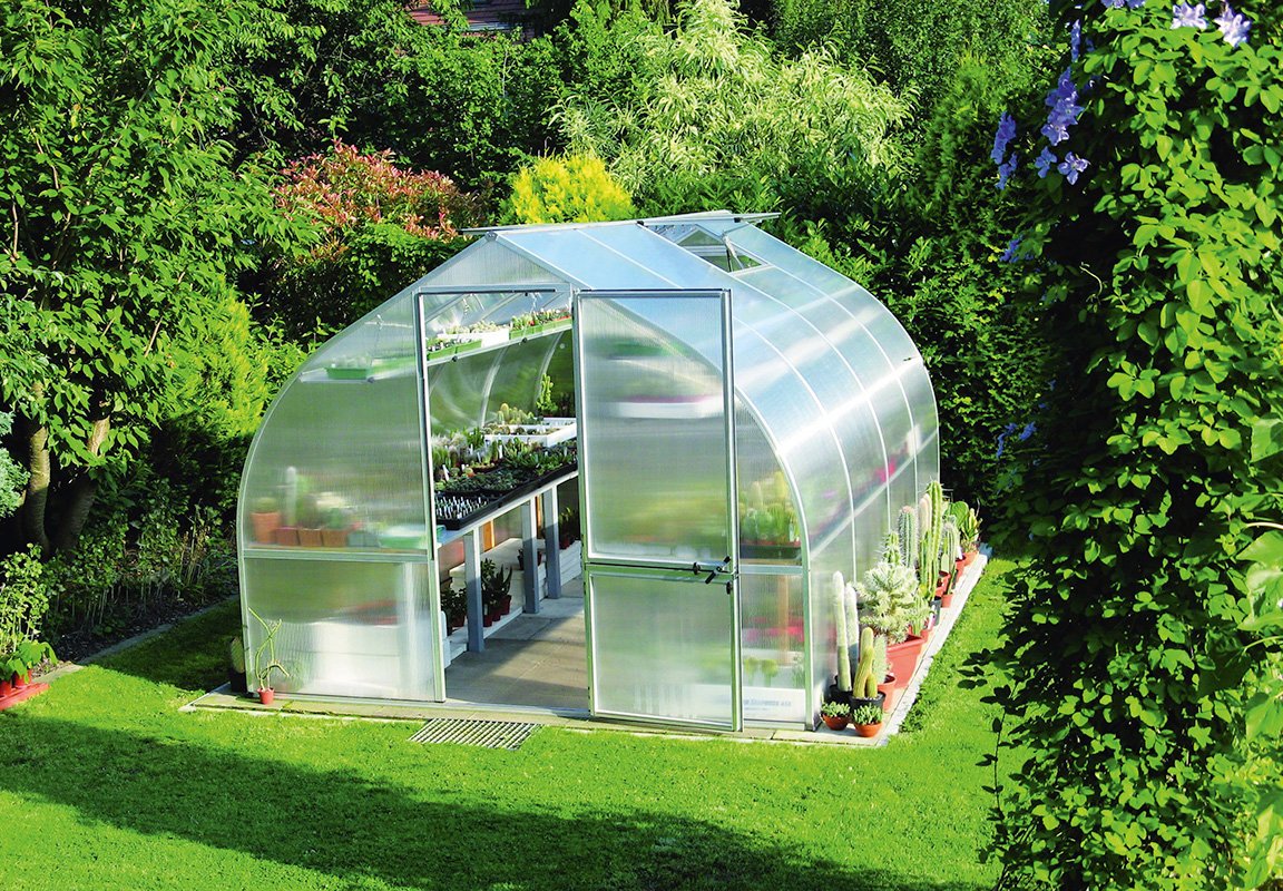 Greenhouse Riga with twin-wall-sheets