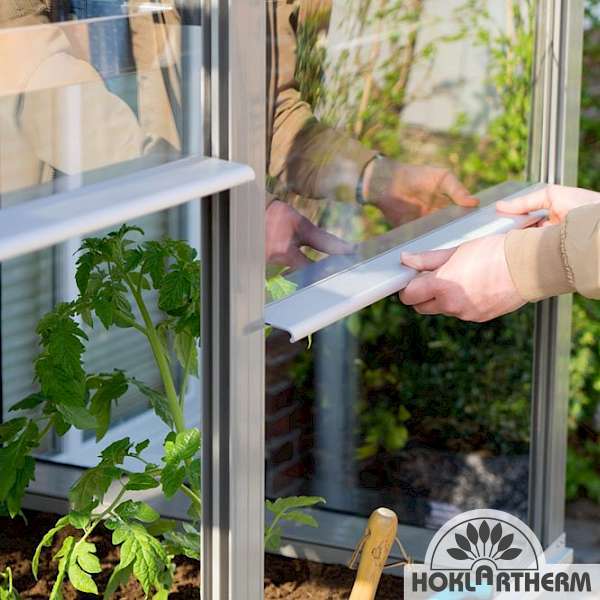 Simply slide open the side panes of the balcony greenhouse