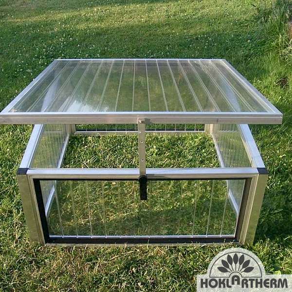 Thermo cold frame Flora with manual stand