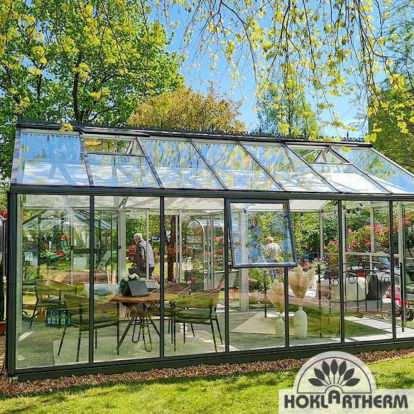 Garden-living greenhouse Livingten with rear window